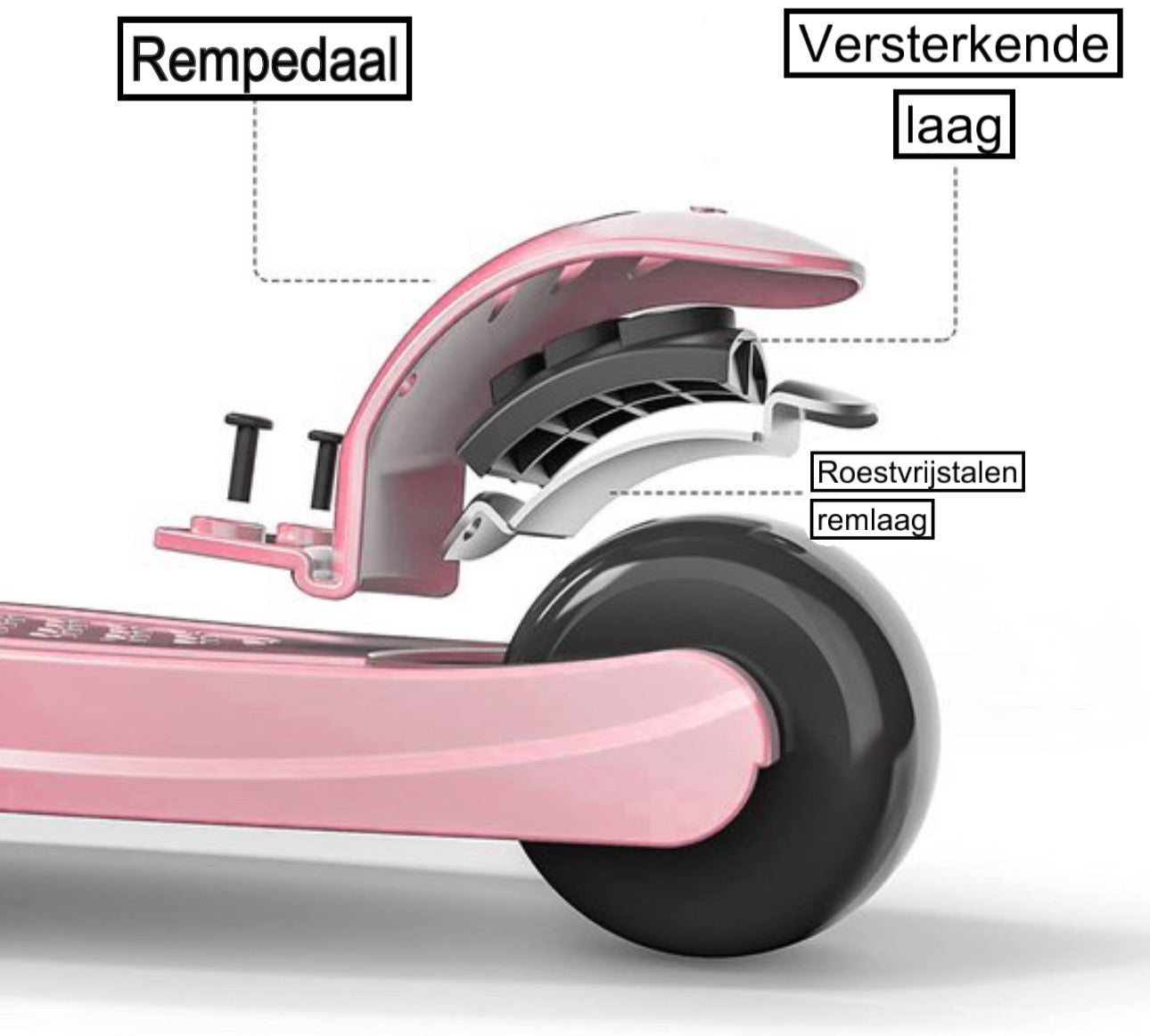 Suotu Kinderstep - 3 wieltjes - Roze